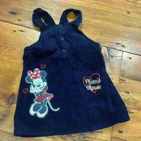 Disney at Primark navy corduroy Minnie Mouse dress size 12 to 18 months - Picture 1 of 3